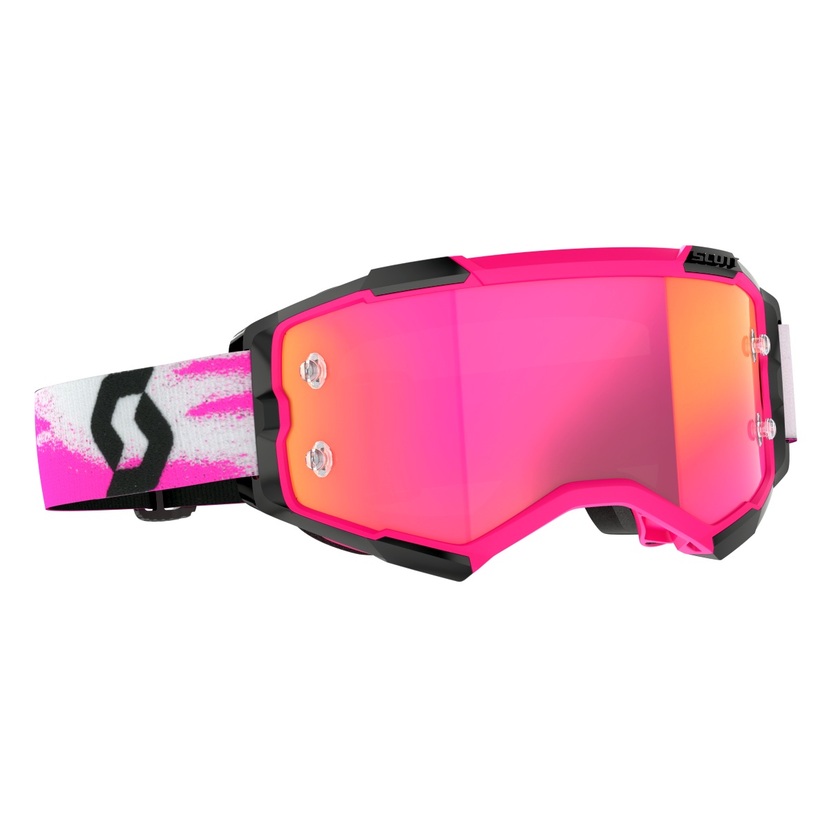 Scott Fury MX Goggle Cross/MTB Brille pink/schwarz/pink chrome works