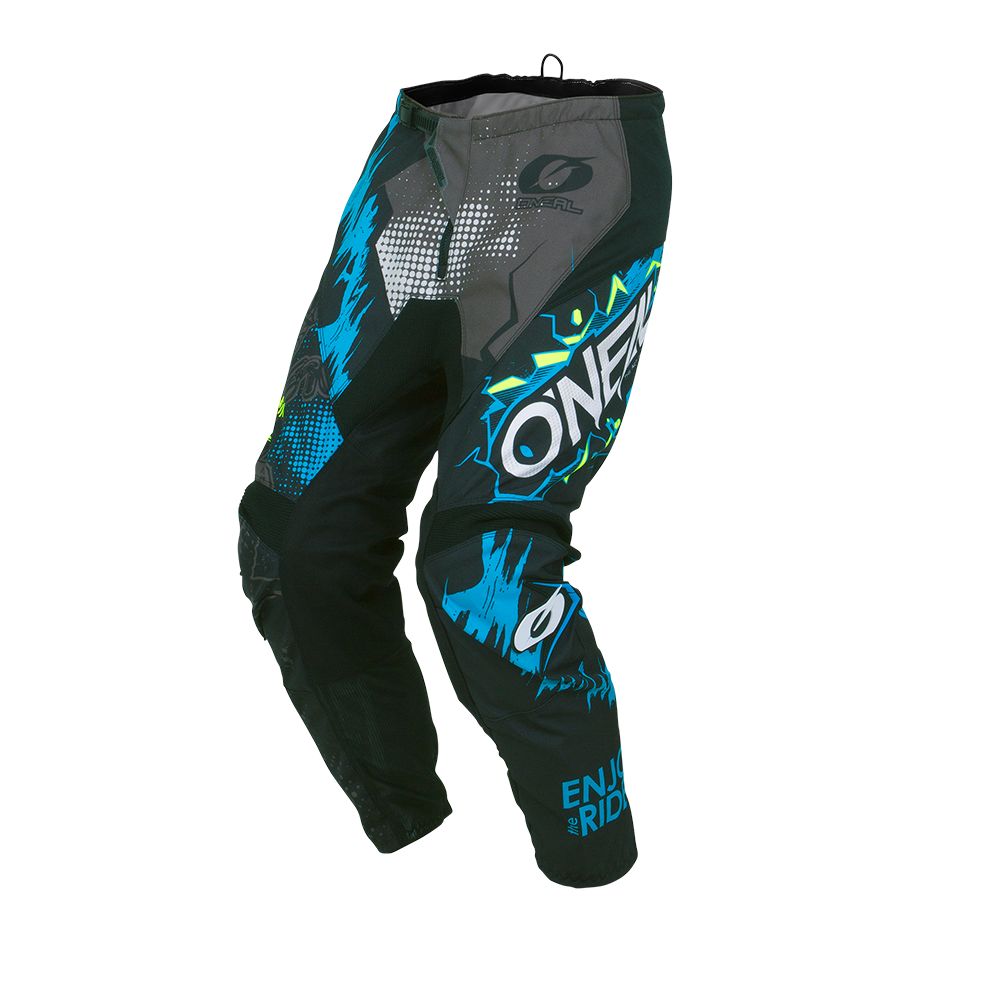 O'neal Element Villain Youth Kinder MX DH MTB Pant Hose lang grau/blau 2024 Oneal