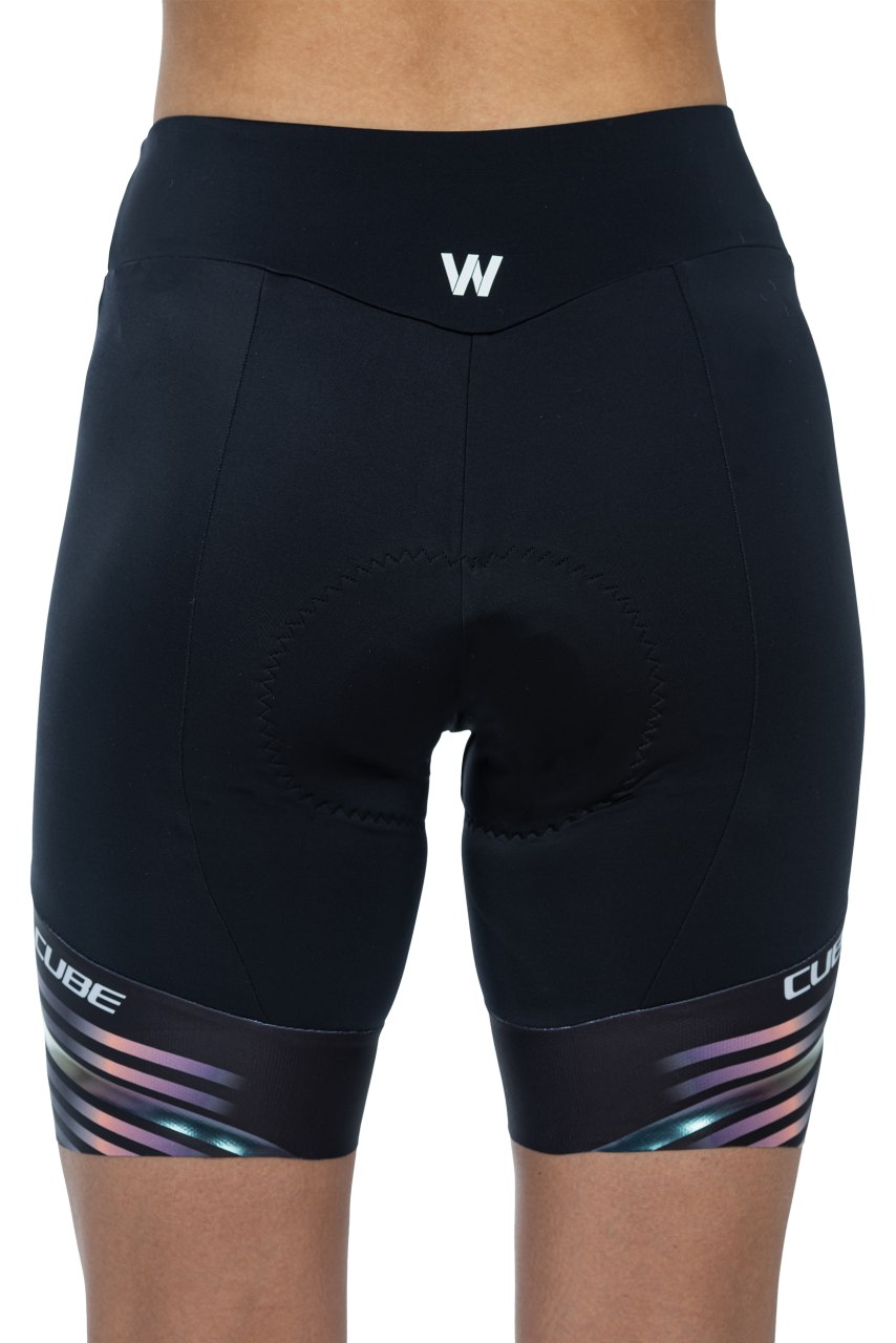 Cube Teamline Damen Fahrrad Hose kurz schwarz/lila 2027