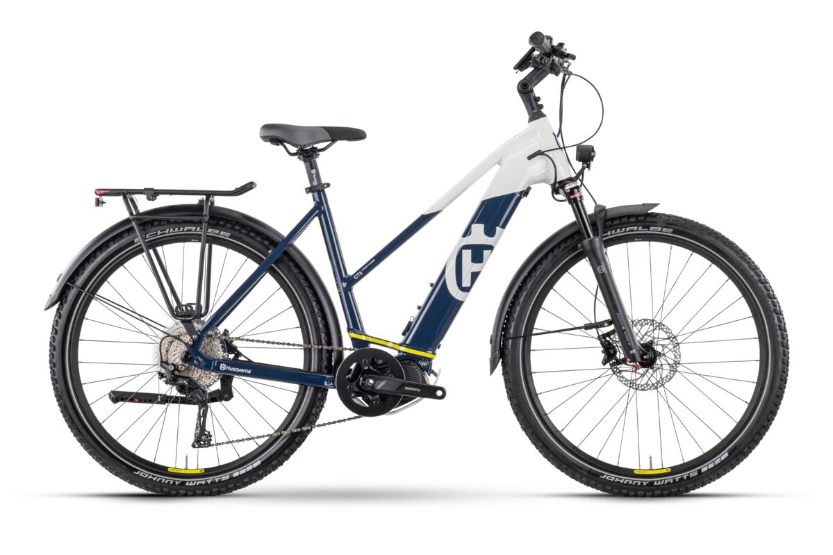 Husqvarna Cross Tourer CT3 27.5'' Damen Pedelec E-Bike Trekking Fahrrad weiß/blau 2024