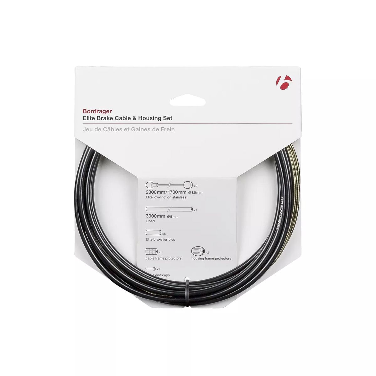 Bontrager Elite Fahrrad Bremszug/Zughüllen-Set 5 mm schwarz