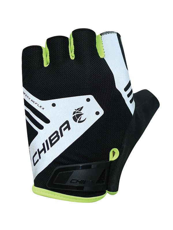 Chiba Air Plus Reflex Fahrrad Handschuhe kurz schwarz/weiß/gelb 2027