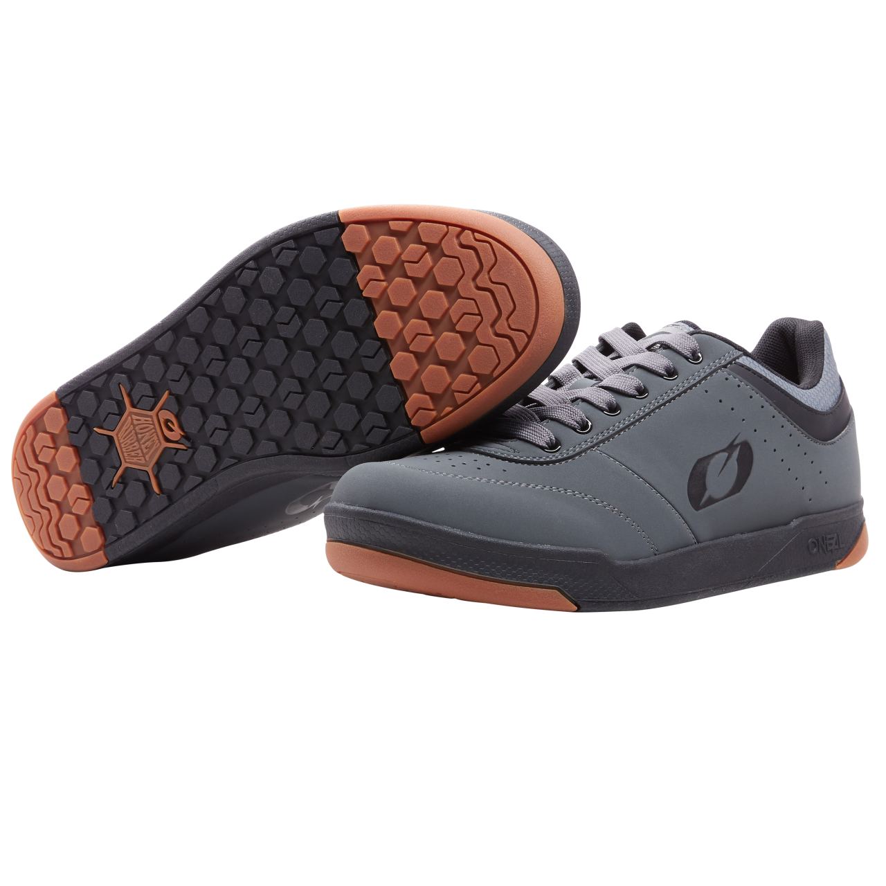 O'Neal Pumps Flat Dirt MTB Fahrrad Schuhe grau/schwarz/braun 2026 Oneal