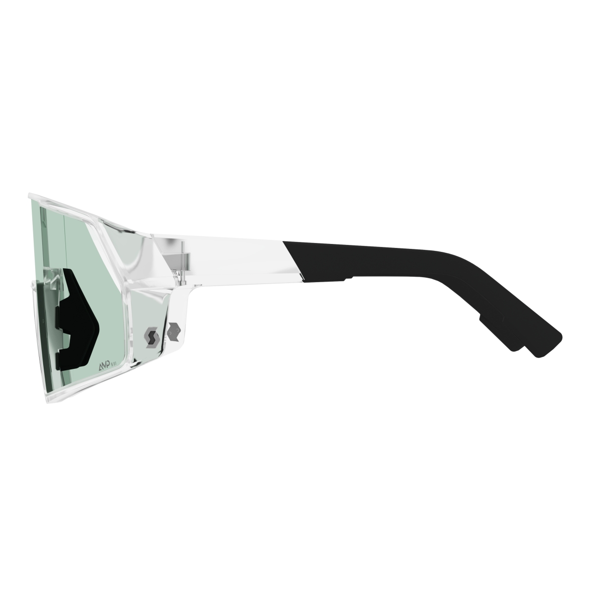 Scott Pro Shield AMP Wechselscheiben Fahrradbrille translucent/grün chrome