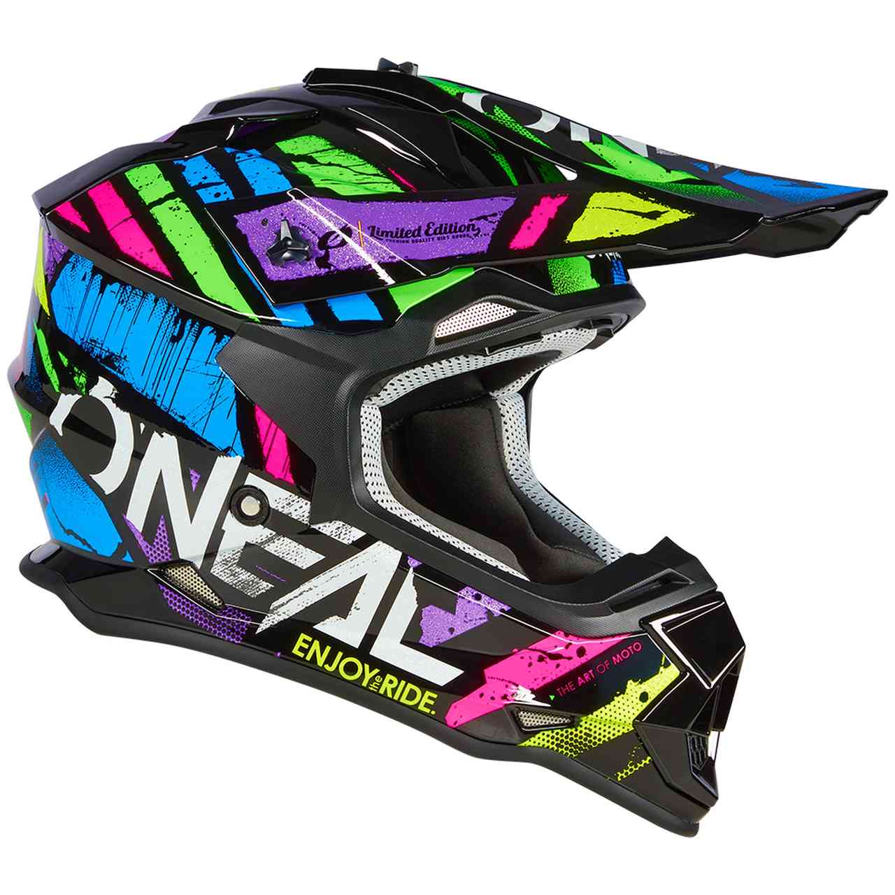 O'Neal 2 Series Glitch Motocross Enduro MTB Helm schwarz/multi 2027 Oneal