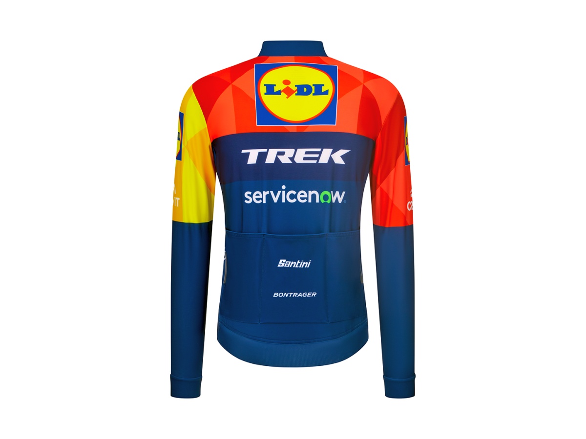 Santini Trek Race Rennrad Fahrradtrikot lang blau/gelb 2027