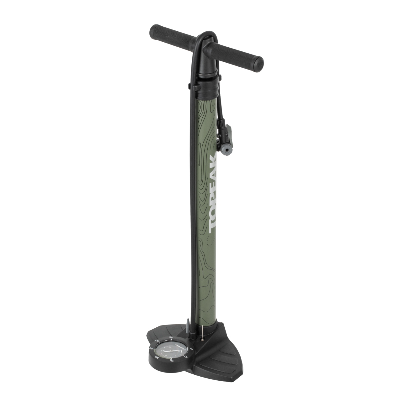 Topeak JoeBlow Mountain II Fahrrad Standpumpe grün
