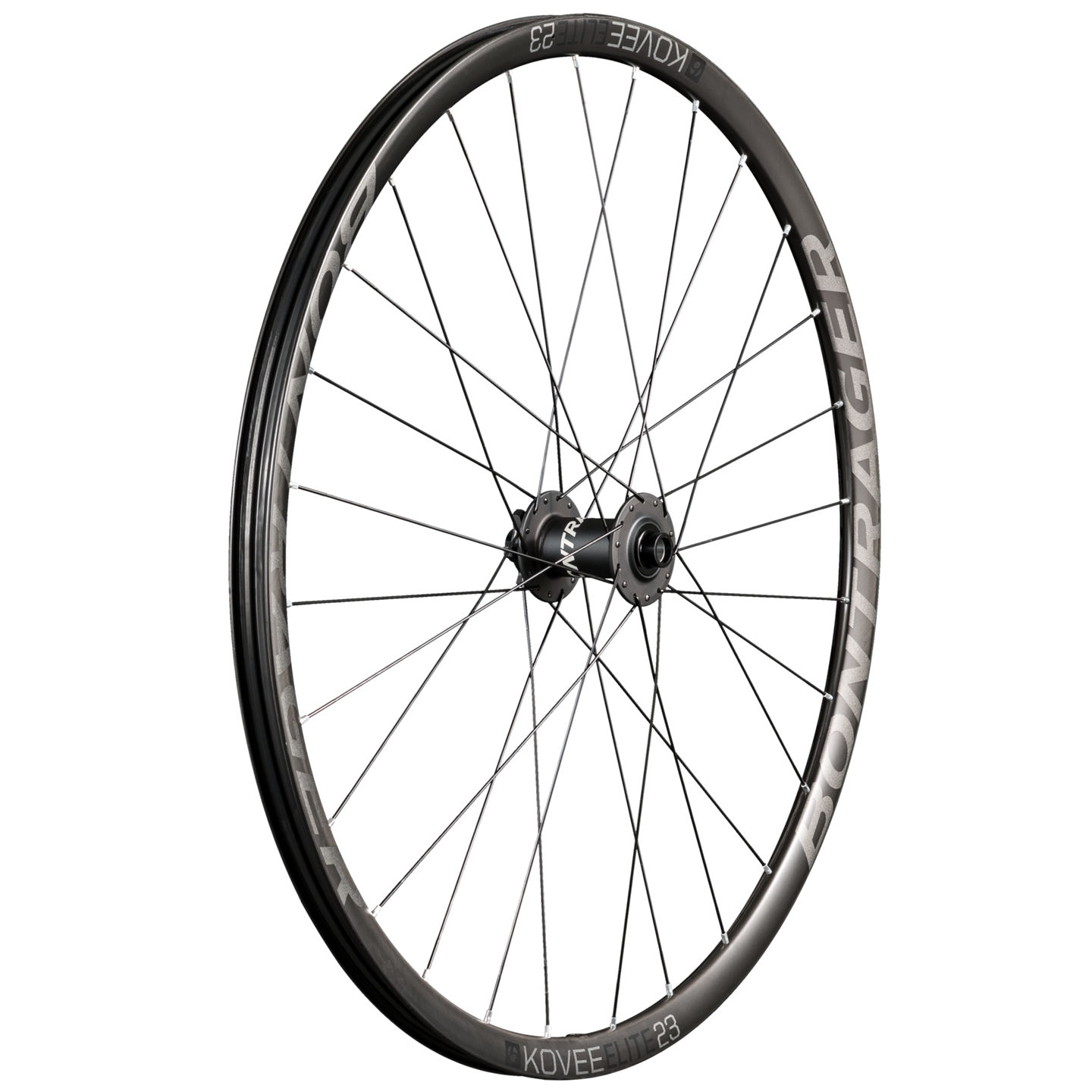 Bontrager Kovee Elite 23 TLR Boost 110 mm 29 MTB Vorderrad grau/schwarz