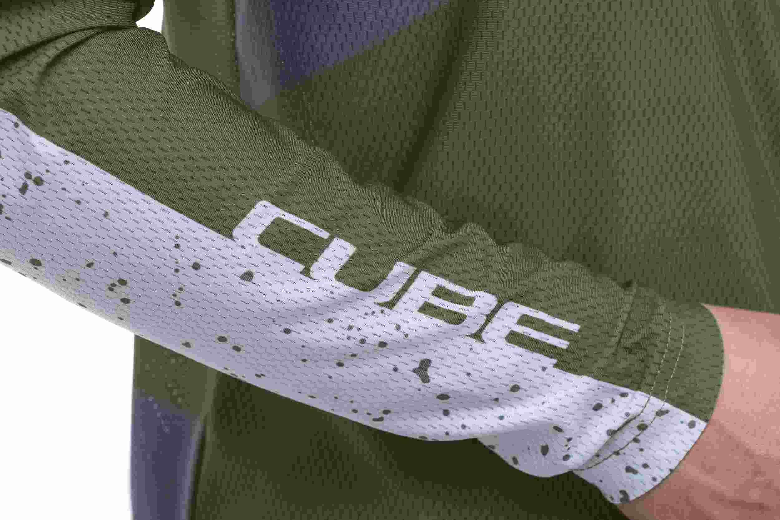 Cube Vertex TM Damen Fahrrad Trikot kurz olive grün / grau 2027