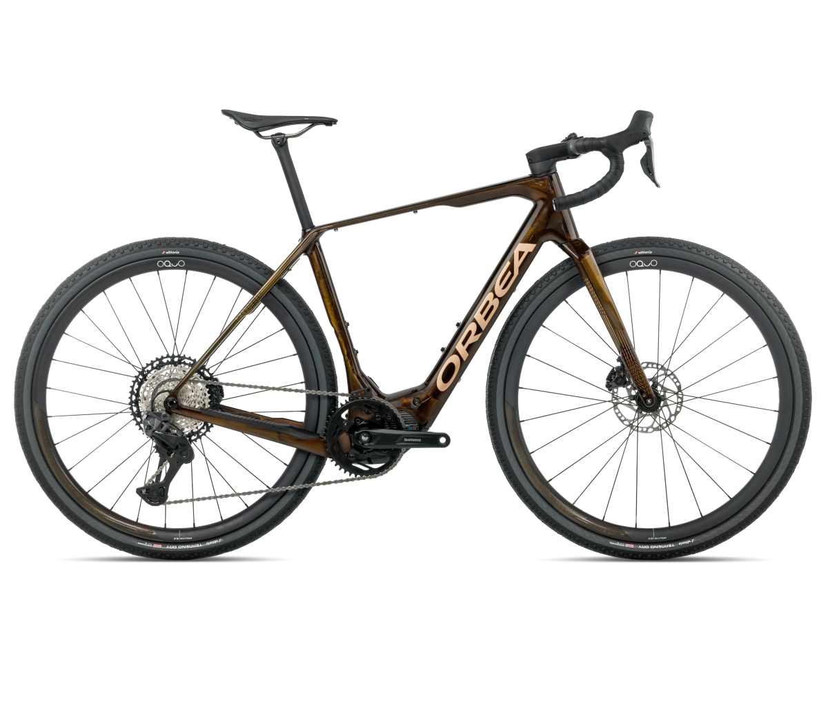 Orbea Denna M20i E-Bike Gravel Pedelec caramel c. view/metallic gold 2027