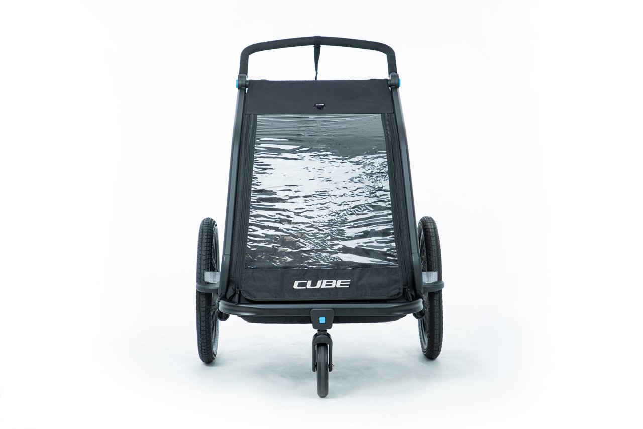 Cube Double Cmpt Kinder Fahrradanhänger schwarz