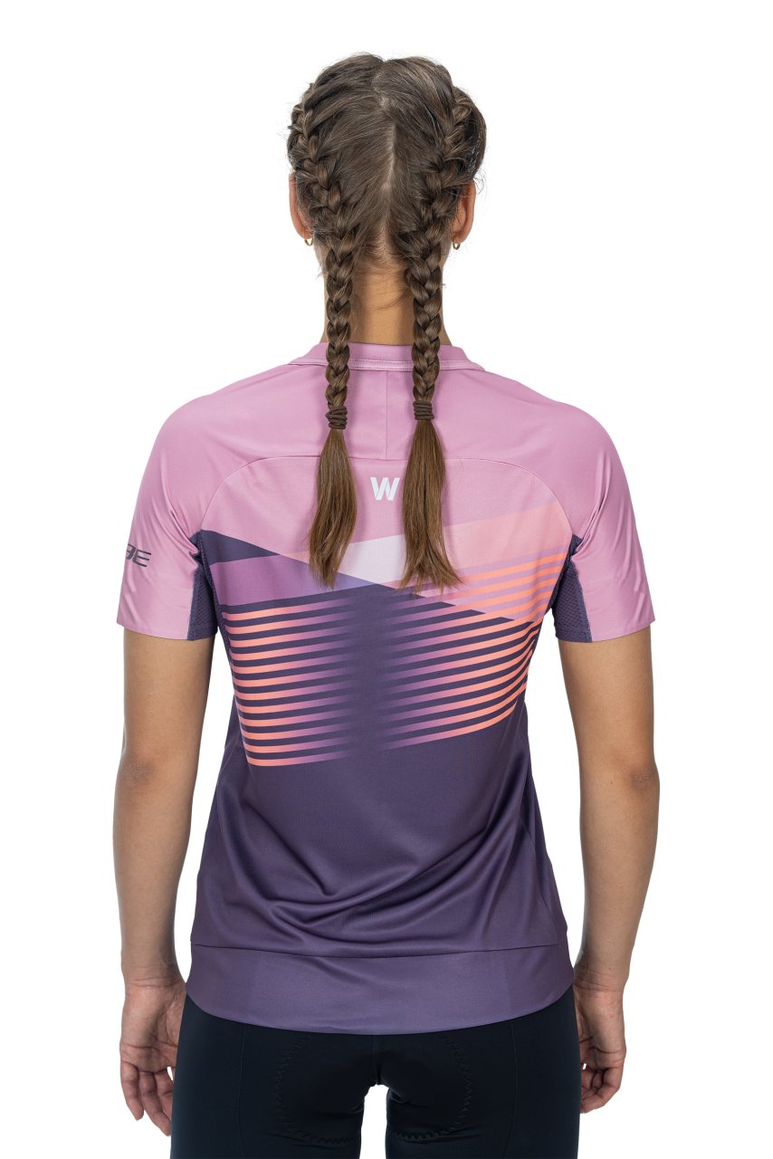 Cube Teamline Rundhals Damen Fahrrad Trikot kurz lila/rosa 2027