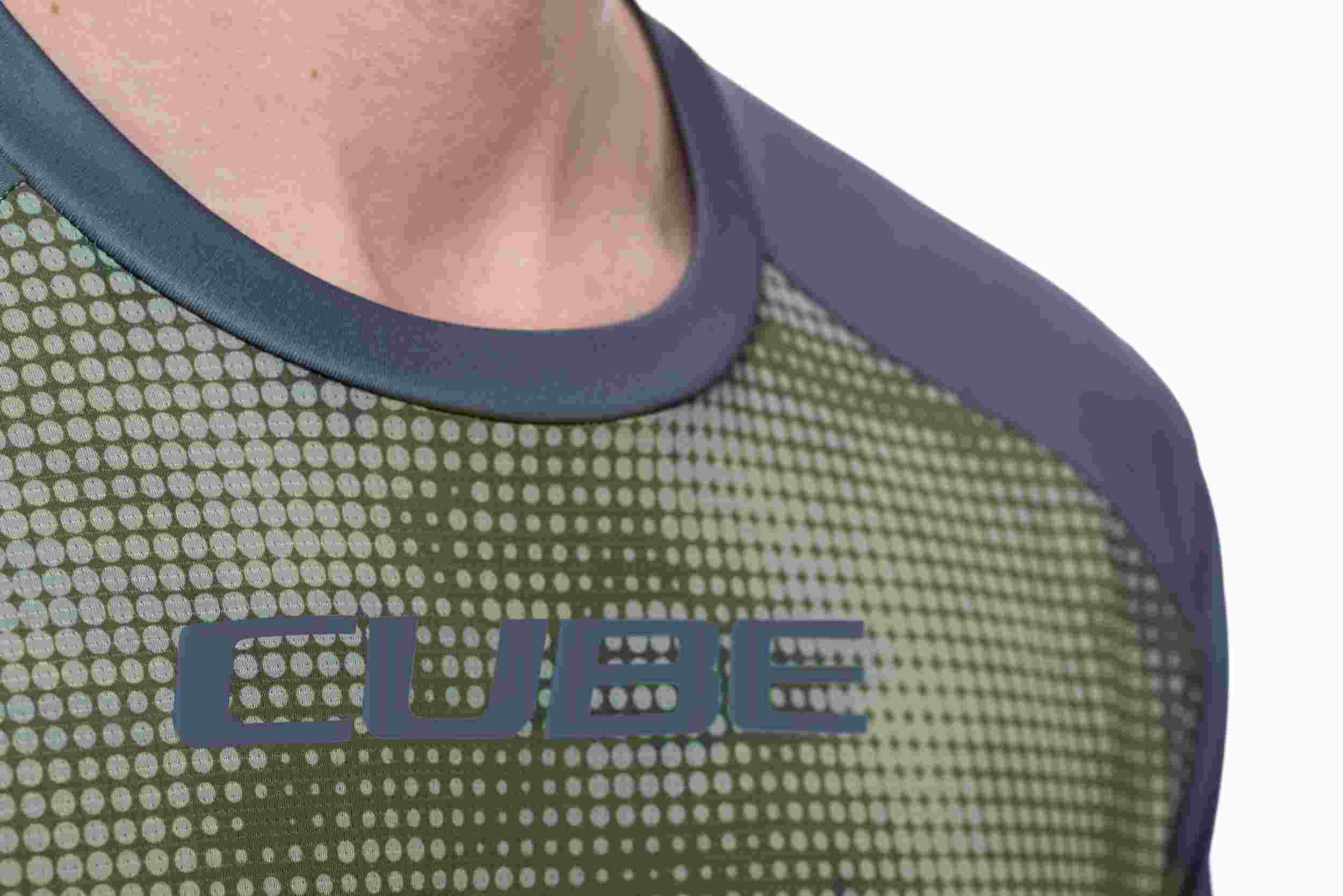 Cube ATX TM Fahrrad Trikot lang grün / grau 2027