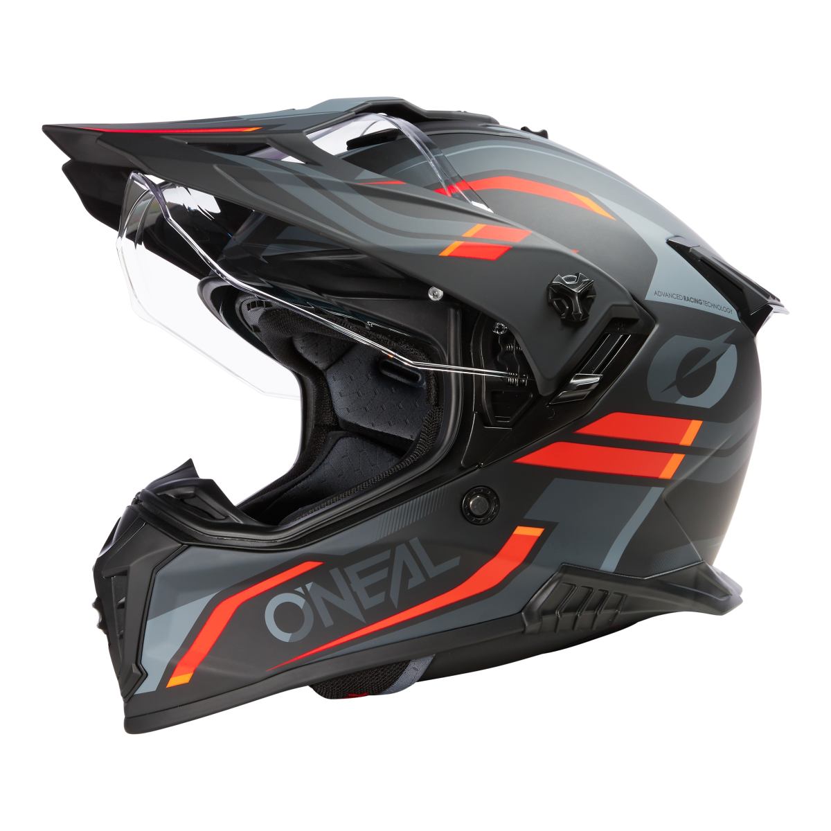 O'Neal A Series Spike Motorrad Helm schwarz/grau/rot 2025 Oneal