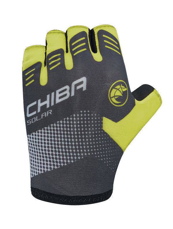 Chiba Solar Fahrrad Handschuhe kurz schwarz/gelb 2027