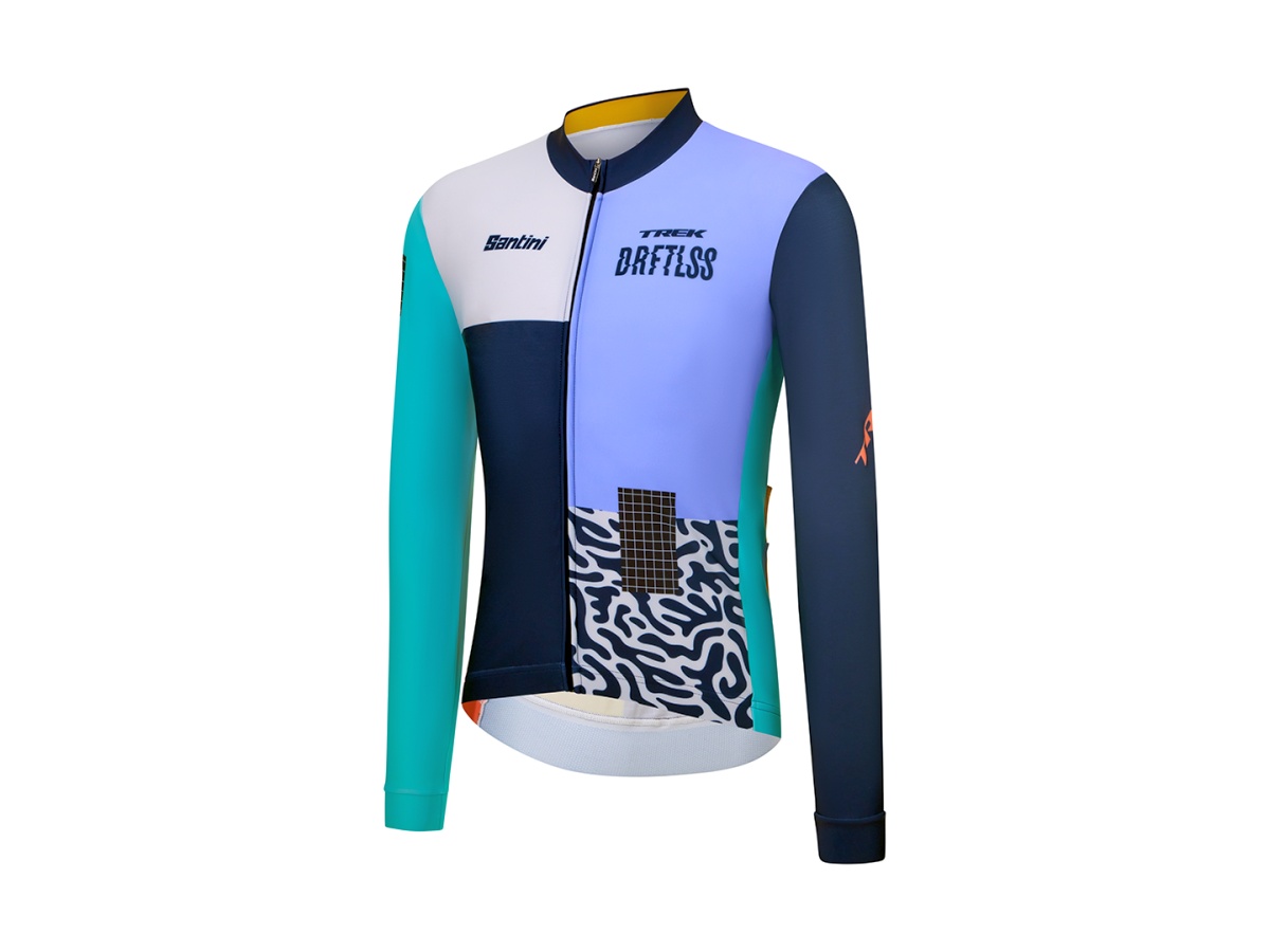 Santini Trek Driftless Rennrad Fahrradtrikot lang blau 2027