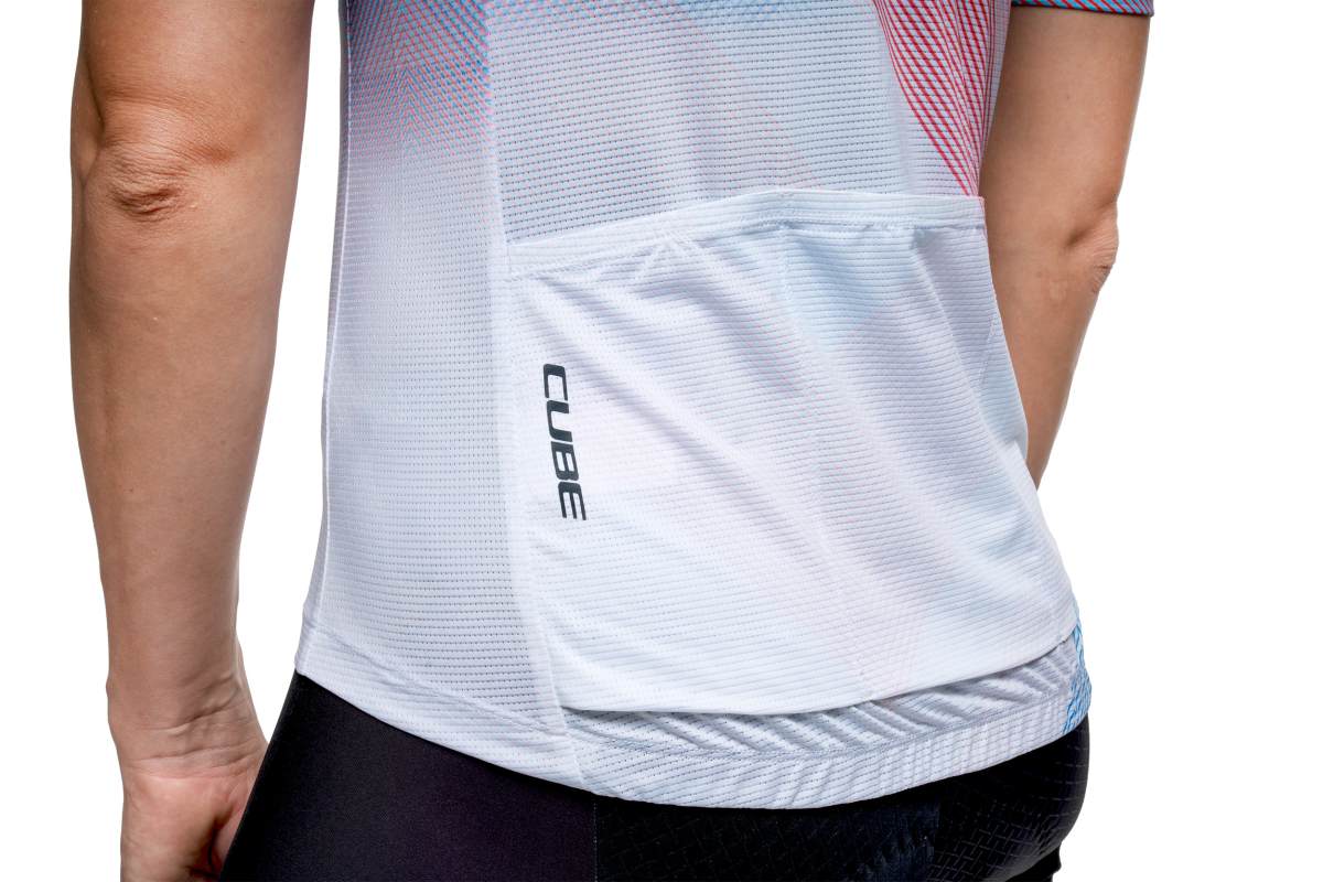 Cube Cmpt Teamline Damen Fahrrad Trikot kurz weiß 2026