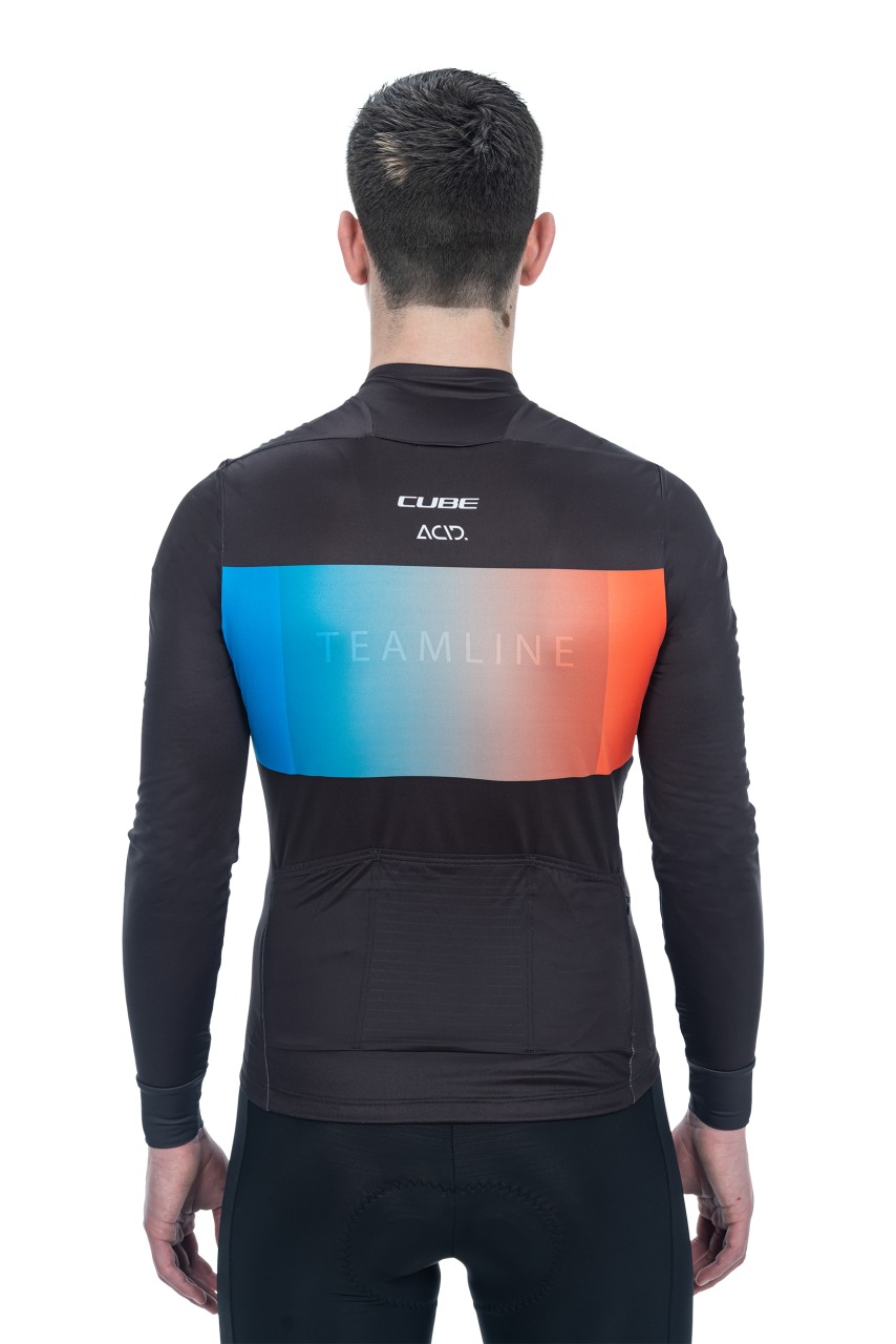 Cube Teamline Fahrrad Trikot lang schwarz/blau/rot 2027