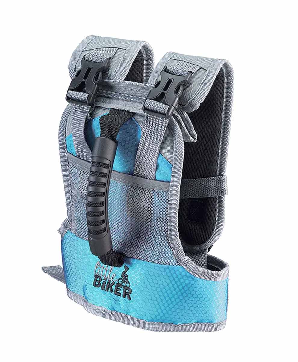 Little Biker Fahrradlernweste grau/blau