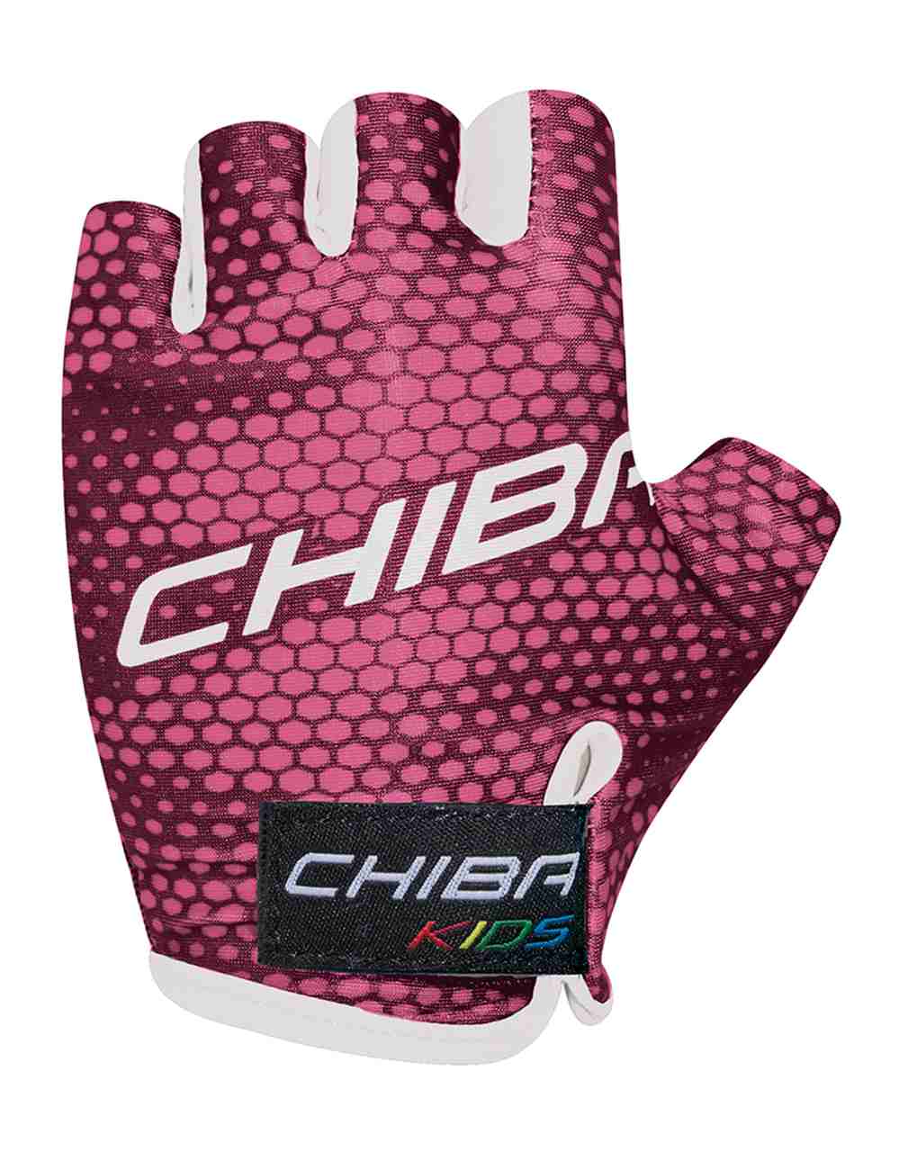 Chiba Kids Kinder Fahrrad Handschuhe kurz pink/weiß 2027