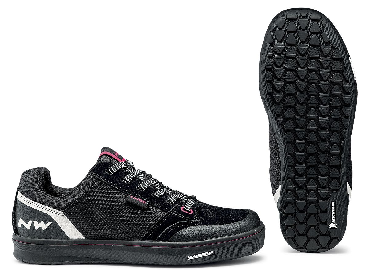Northwave Tribe Damen MTB Dirt Fahrrad Schuhe schwarz/weiß/pink 2021