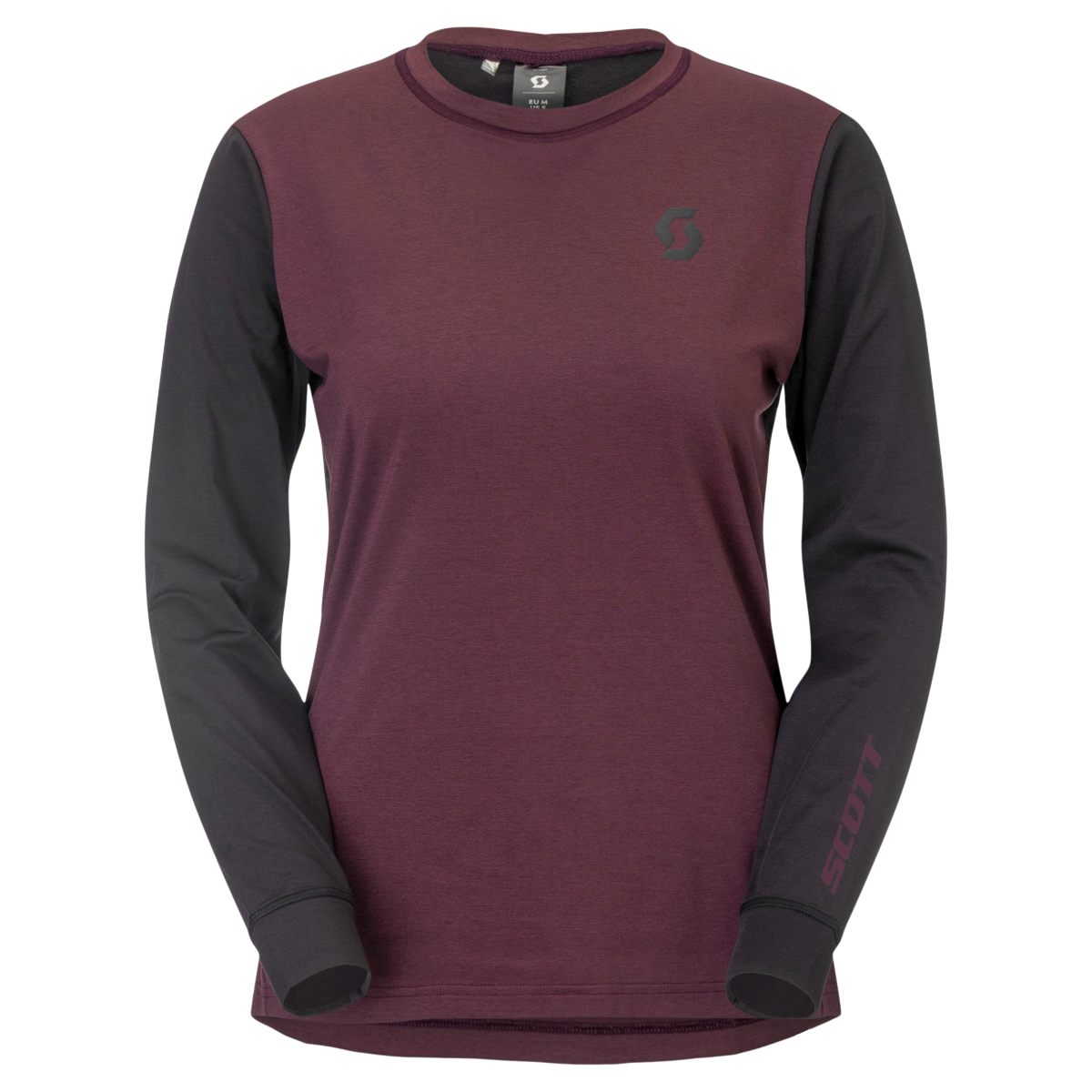 Scott Vertic Pro Mid Winter Damen Fahrradtrikot langarm cocoa rot/schwarz 2027