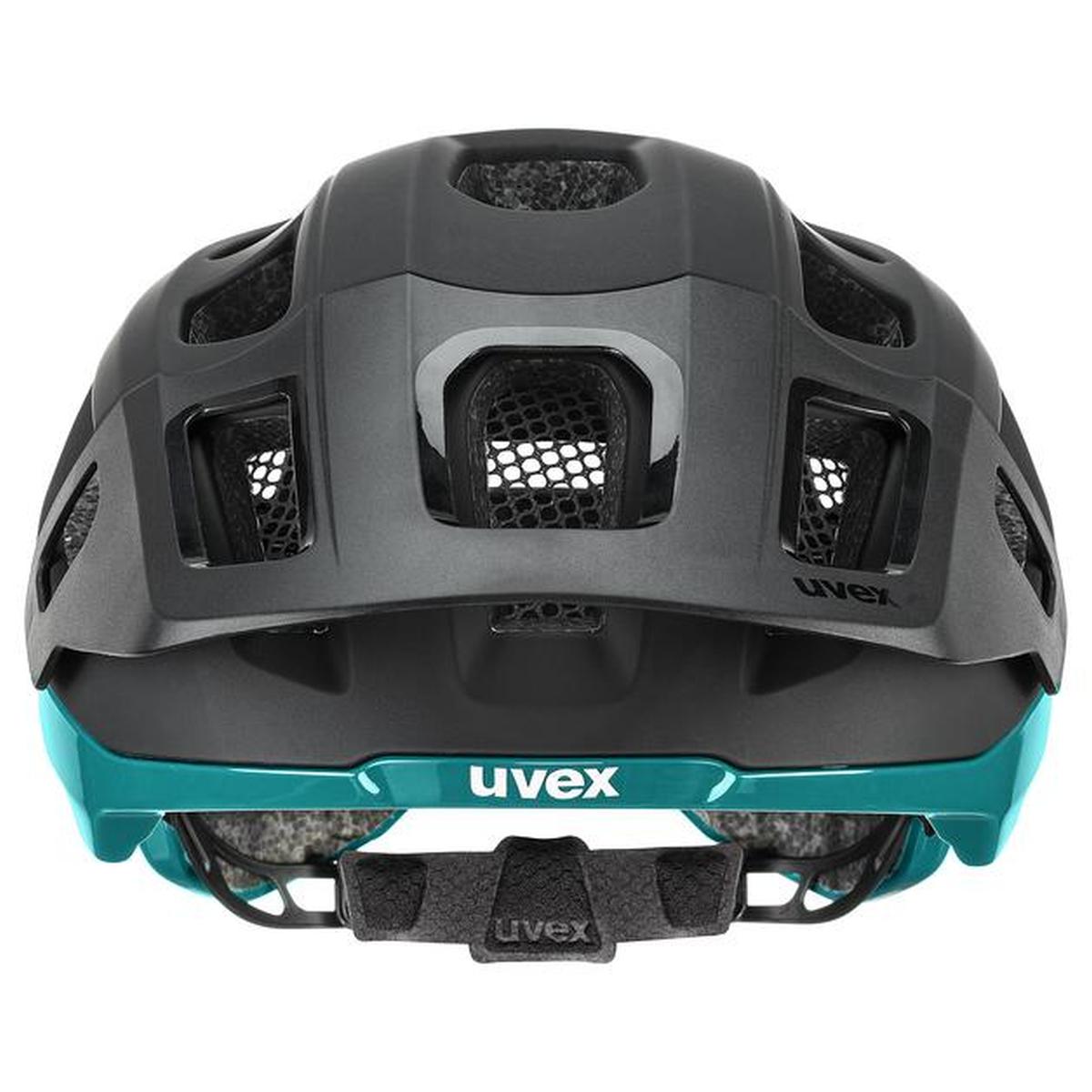 Uvex React MTB Fahrrad Helm matt schwarz/türkis 2026