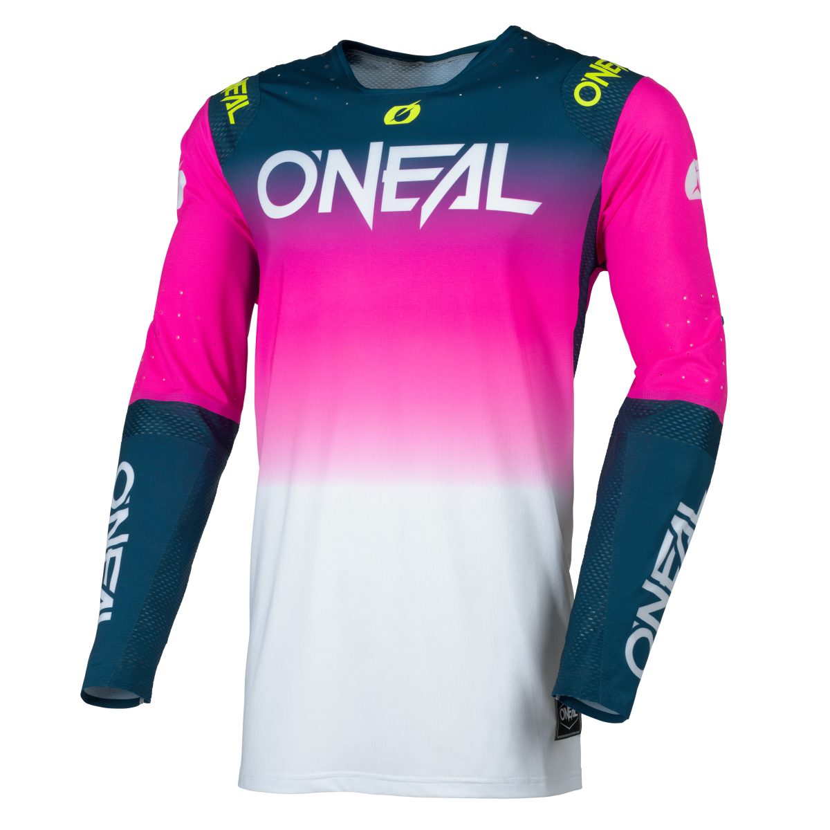 ONeal Prodigy Five Motocross langarm Jersey blau/weiß/pink 2026