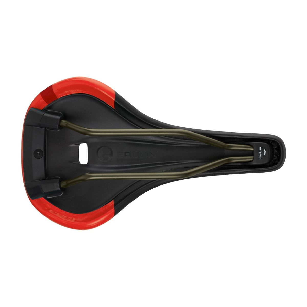 Ergon SM Pro ergonomischer MTB Fahrrad Sattel schwarz/risky rot