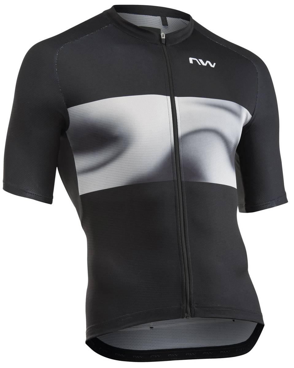 Northwave Force Evo Gravel / Rennrad Fahrradtrikot kurz schwarz/grau 2026