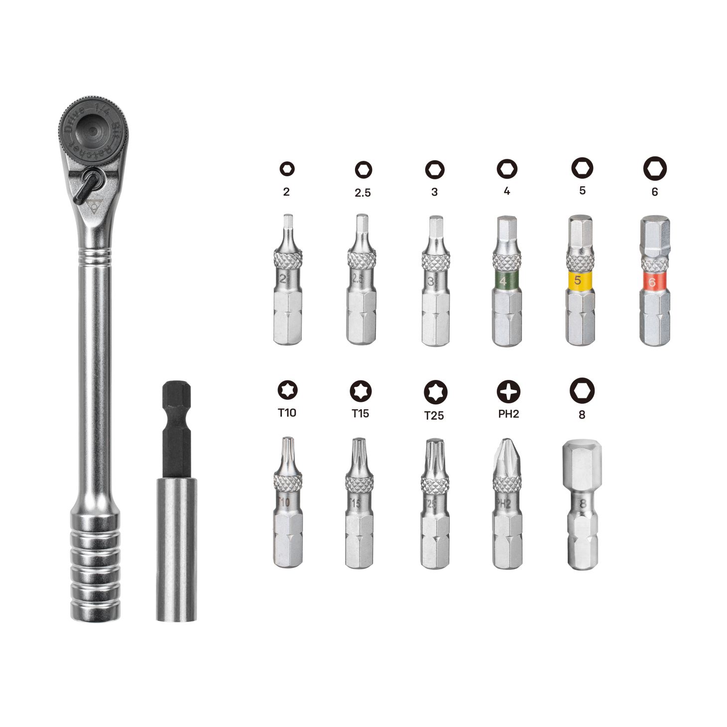 Topeak Ratchet Rocket Essential HD Drehmomentschlüssel Werkzeug Set schwarz