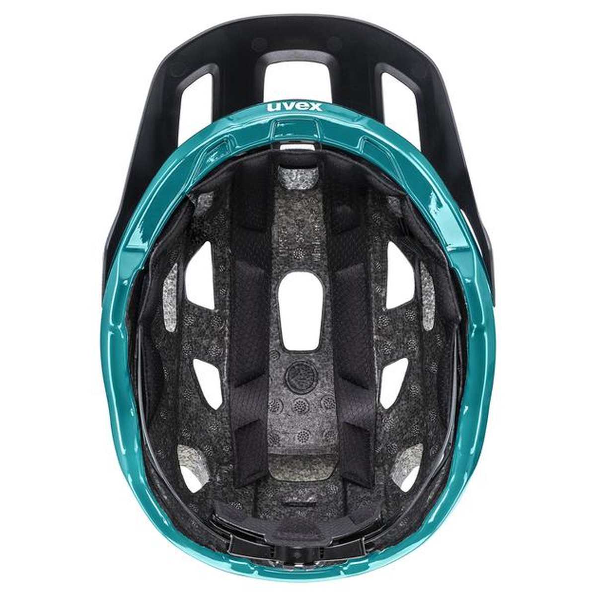 Uvex React MTB Fahrrad Helm matt schwarz/türkis 2026