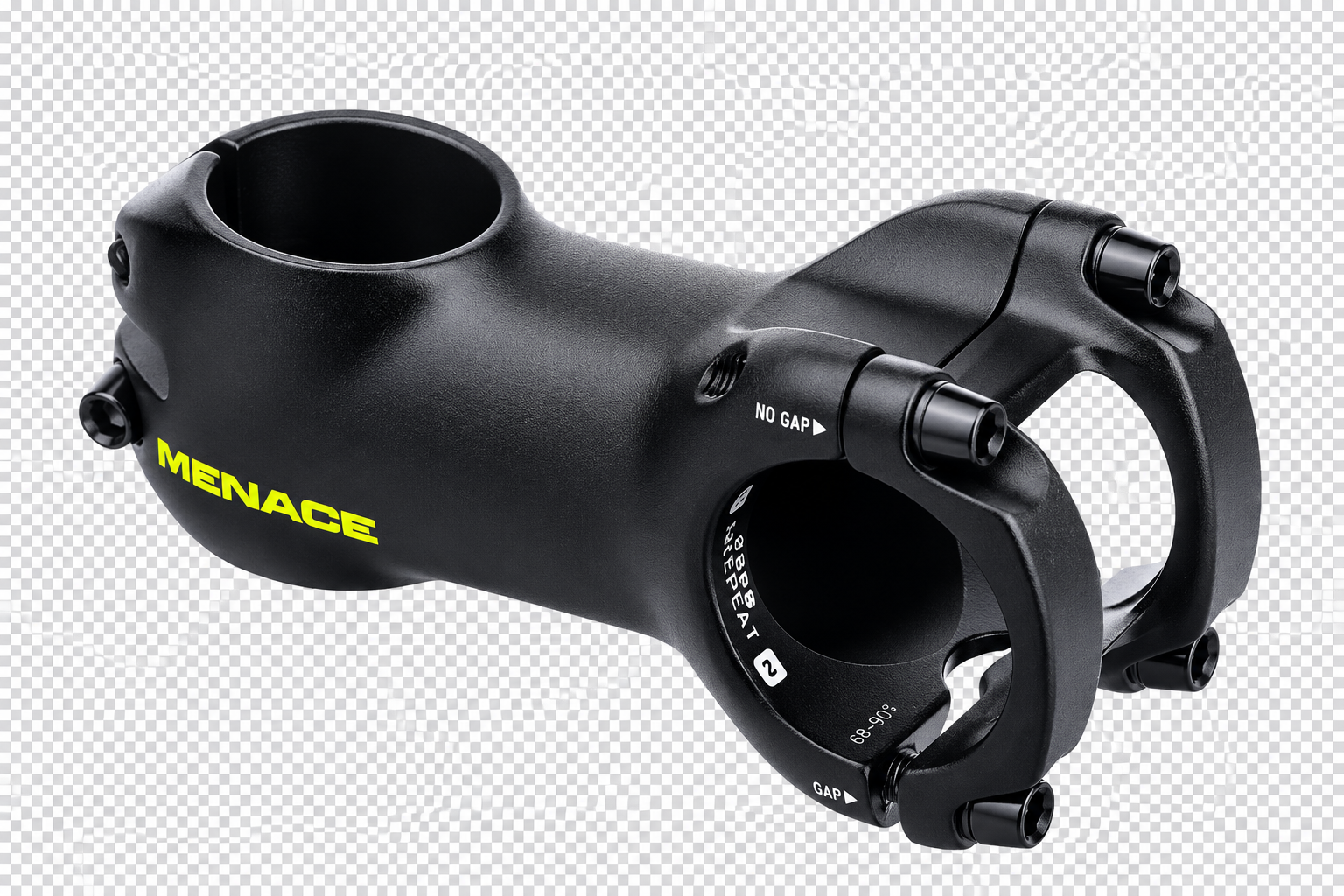 Sixpack Menace Fahrrad Vorbau 31.8mm x 50mm / 70mm schwarz/gelb