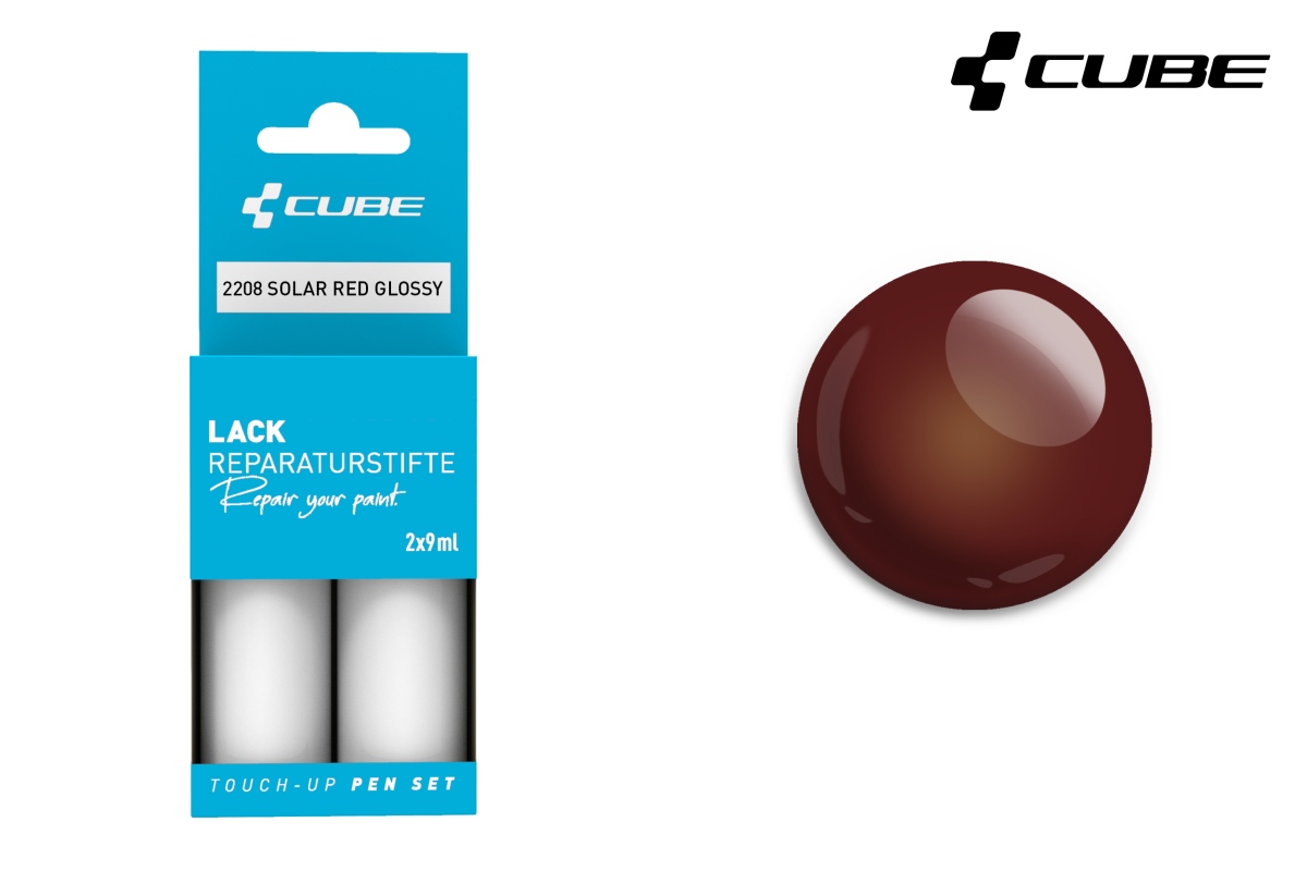 Cube Touch-Up Pen Lackreparaturstift Set 30ml / 49.83 / Liter solar red glossy 2208