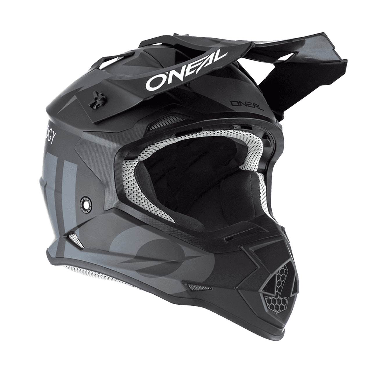 O'Neal 2 Series Slick Motocross Enduro MTB Helm schwarz/grau 2027 Oneal