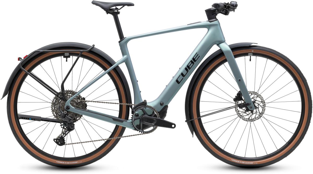 Cube Nulane Hybrid C:62 Race 400X FE 28'' Carbon E-Bike Gravel Pedelec seagrey/black 2027