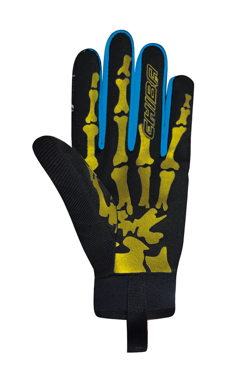 Chiba Bones Kinder Fahrrad Handschuhe kurz schwarz/blau 2027
