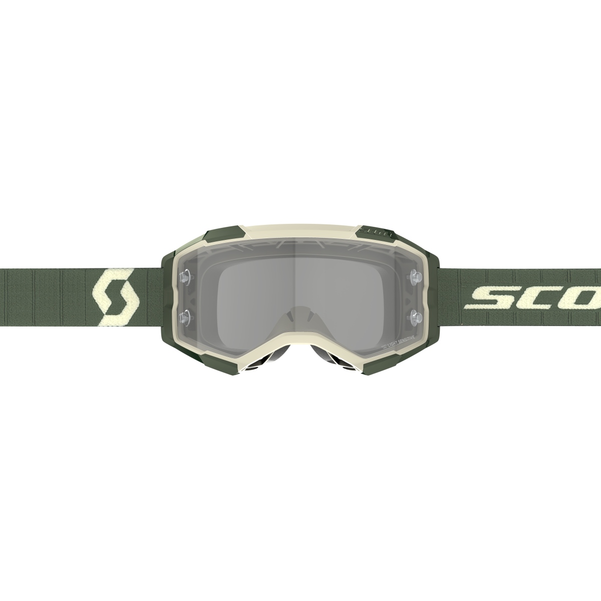 Scott Fury LS MX Goggle Cross/MTB Brille khaki grün/beige/light sensitive grau works