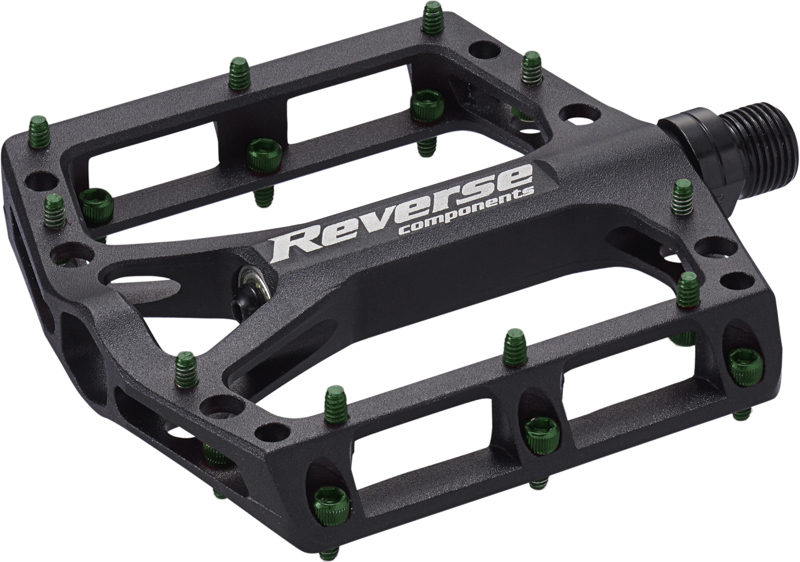 Reverse Black ONE Flat Fahrradpedale schwarz / dunkelgrün