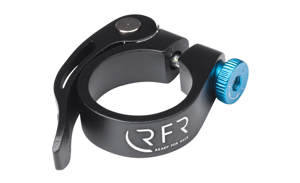 RFR Sattelklemme mit Schnellspanner 31.8mm / 34.9mm schwarz/blau