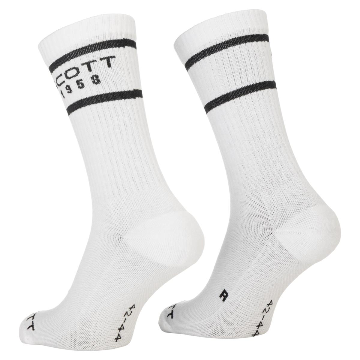 Scott Retro Casual Crew 3er Pack Fahrradsocken weiß/schwarz 2027
