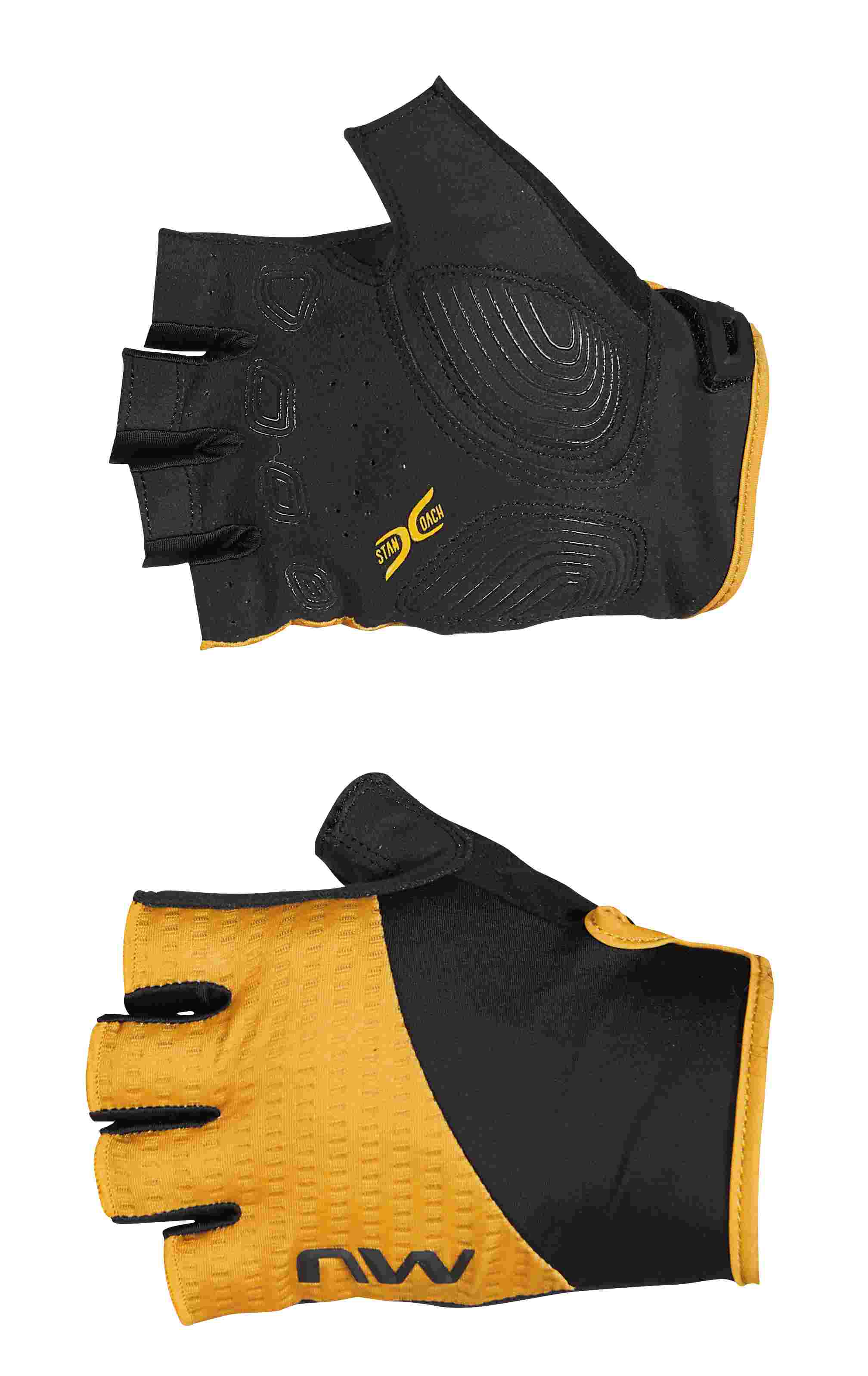 Northwave Fast Fahrrad Handschuhe kurz gelb/schwarz 2024