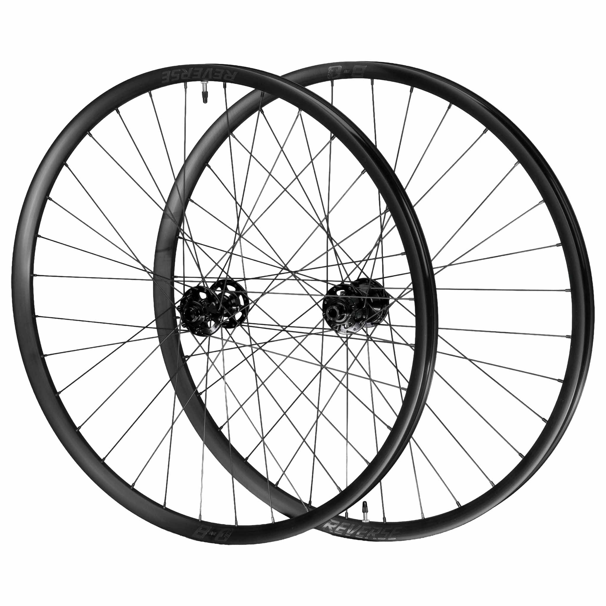 Reverse Black ONE EVO Boost 15x110/148x12 Base Nabe Shimano HG 27.5"/27.5" MTB Laufradsatz schwarz
