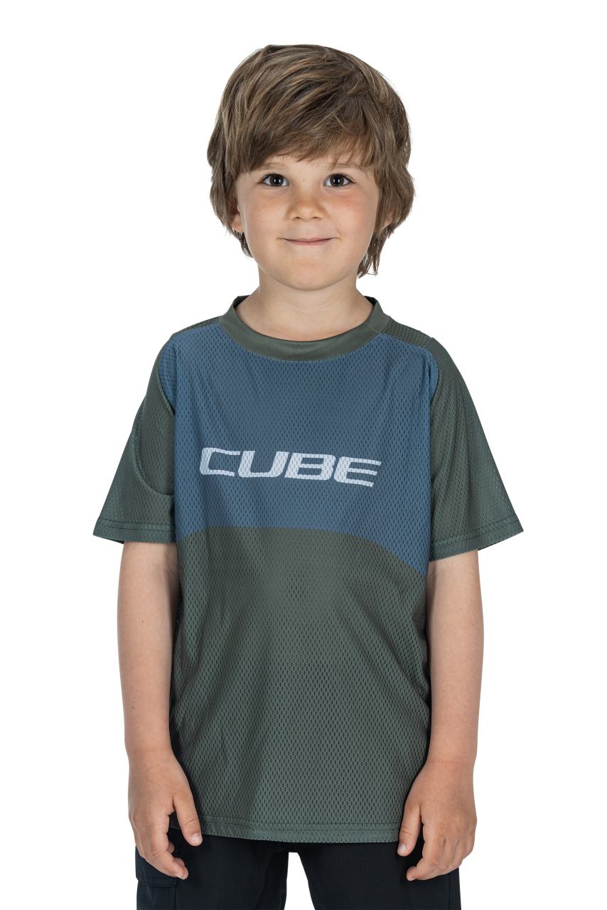 Cube Vertex Rookie TM Fahrrad Trikot kurz olive grün/grau 2027