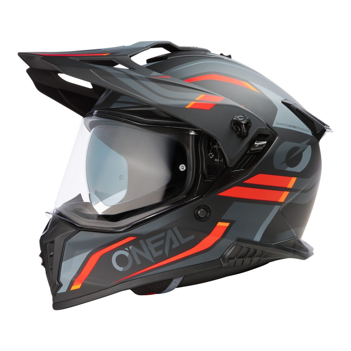 O'Neal A Series Spike Motorrad Helm schwarz/grau/rot 2025 Oneal