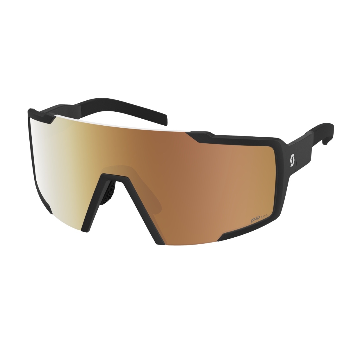 Scott Shield AMP LS Wechselscheiben Fahrradbrille schwarz/goldfarben chrome