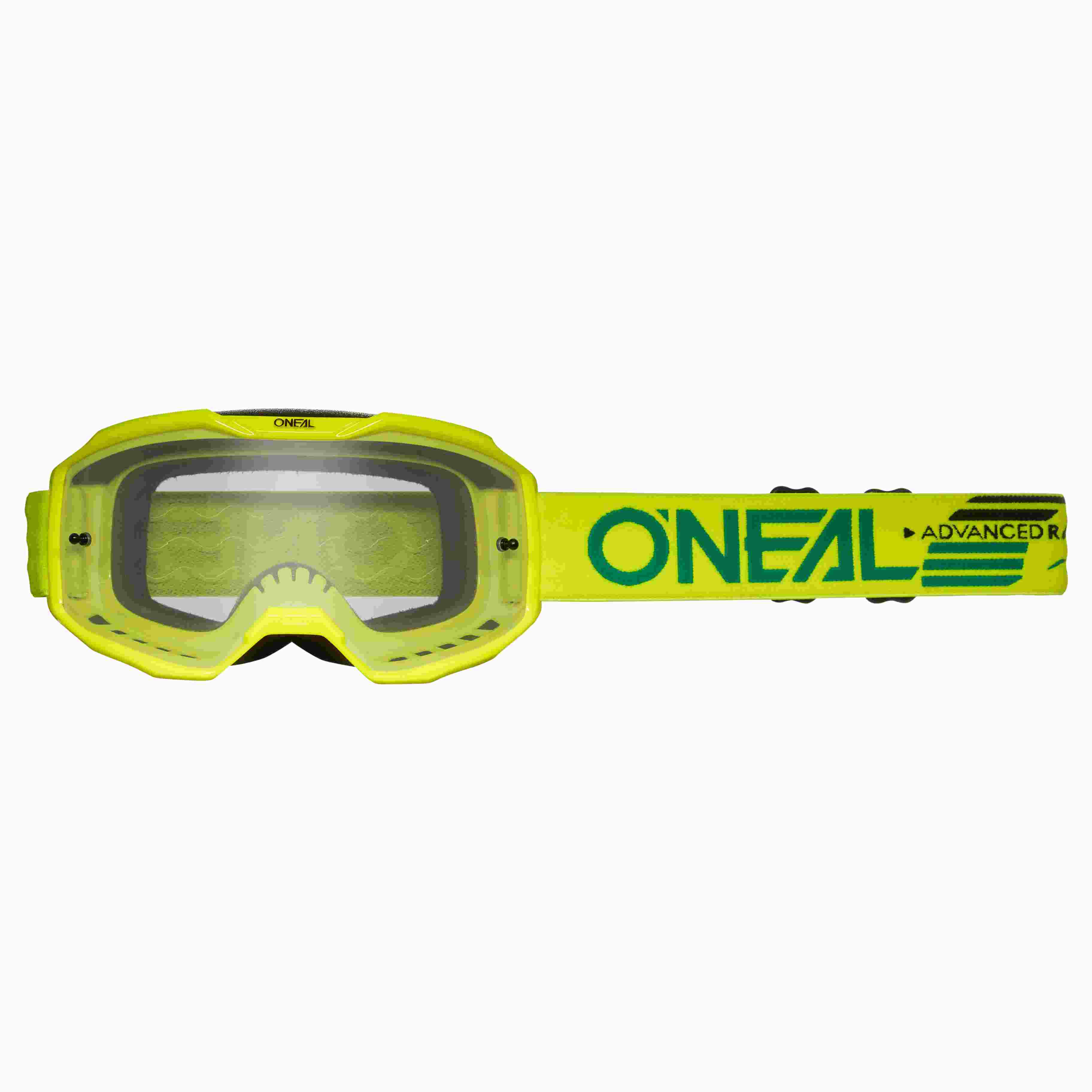 O'Neal B10 Solid Youth Kinder Goggle MX DH Brille schwarz/gelb/klar Oneal