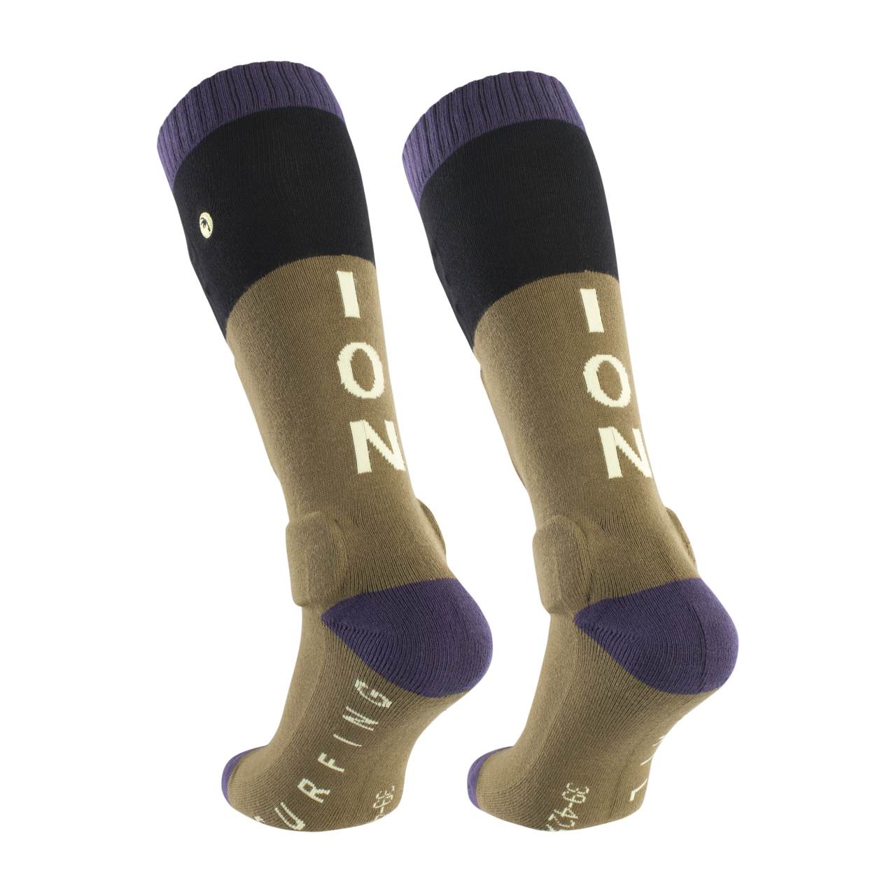 Ion BD-Sock Fahrrad Schienbein Protektorensocken mud grün/lila 2027