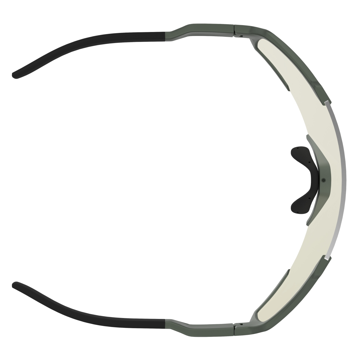 Scott Shield AMP Wechselscheiben Fahrradbrille kaki grün/weiß chrome