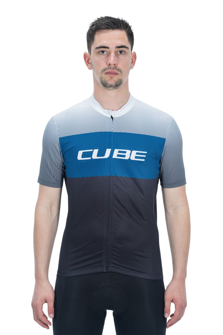 Cube Teamline Cmpt Fahrrad Trikot kurz schwarz/blau 2027